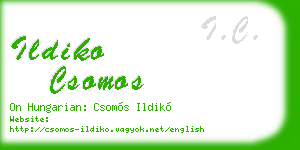 ildiko csomos business card