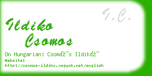 ildiko csomos business card